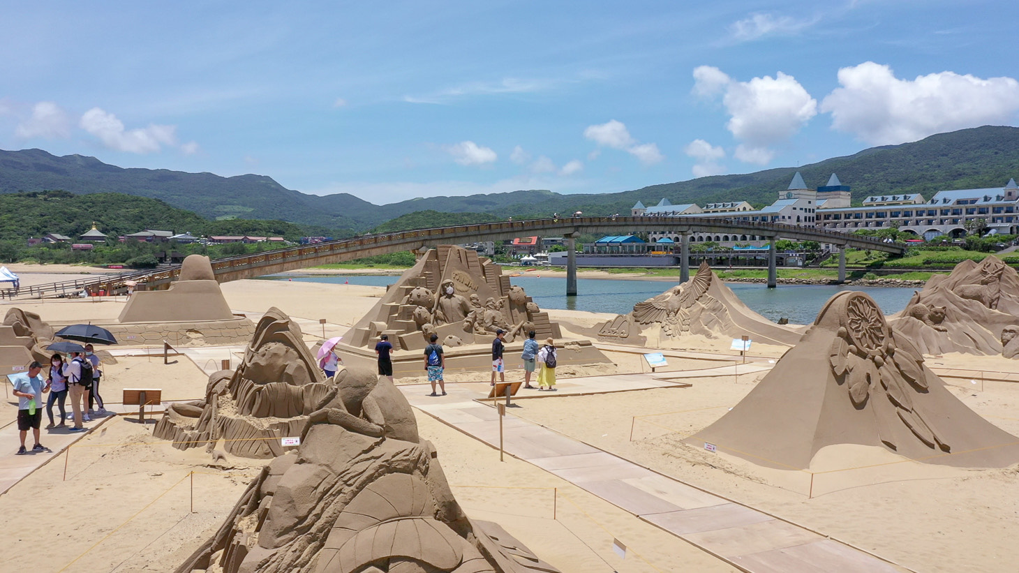 There are 32 sand sculptures this year