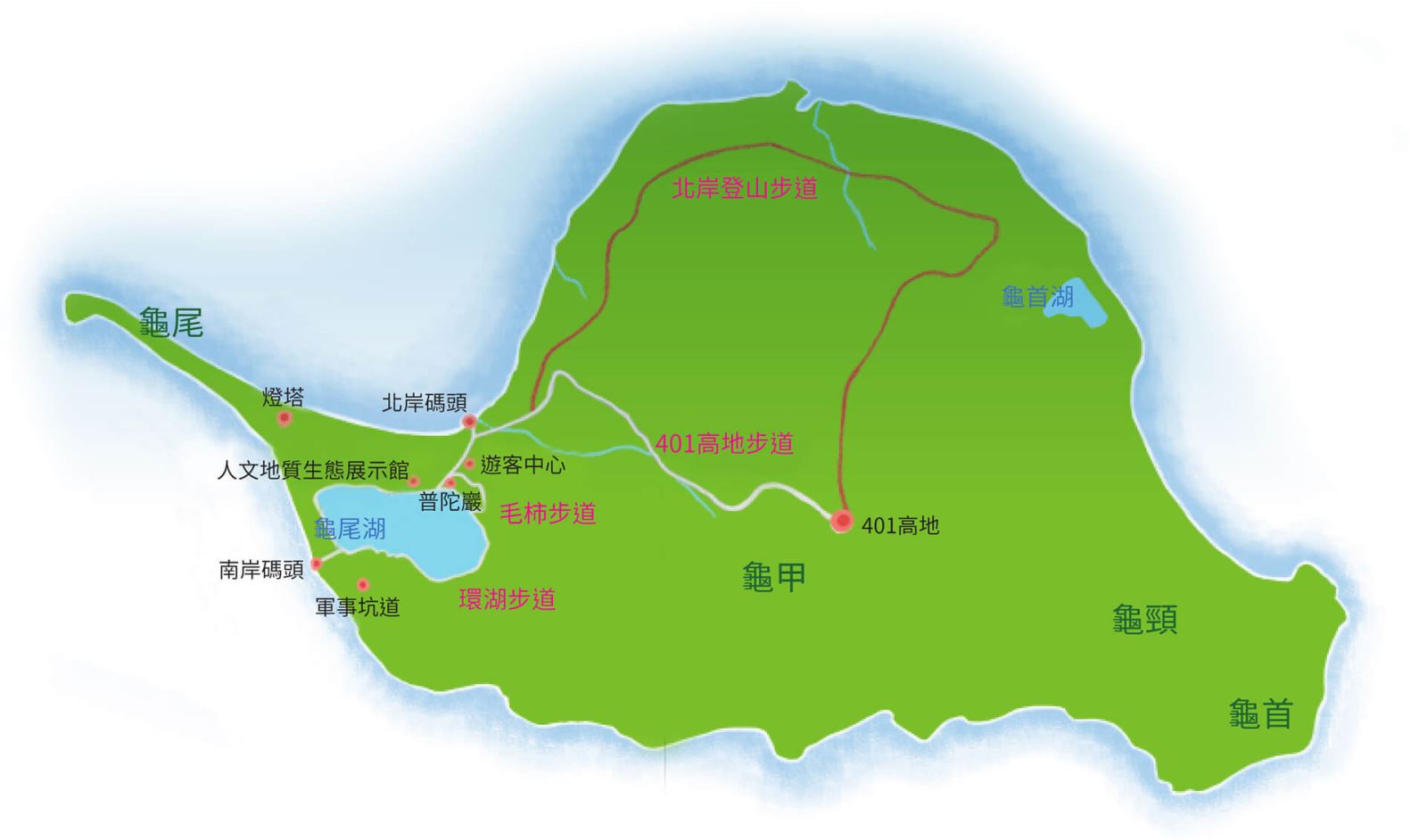 แผนที่เกาะ Guishan