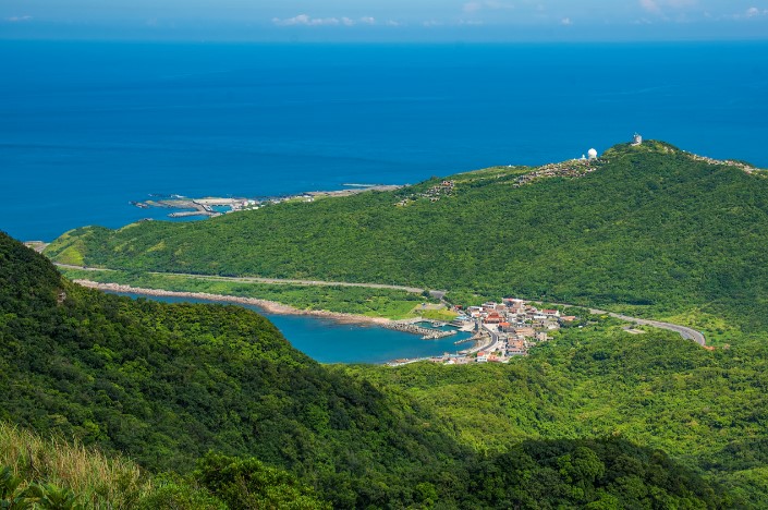 Mountain and sea geological landscape in the northeast corner